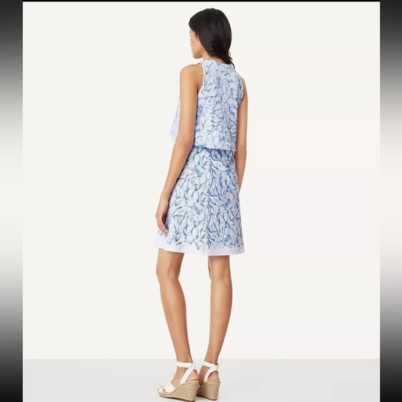 Tory Burch Kaley White Ellora Pima Cotton Popover Faux Layered Dress Medium - Picture 6 of 15